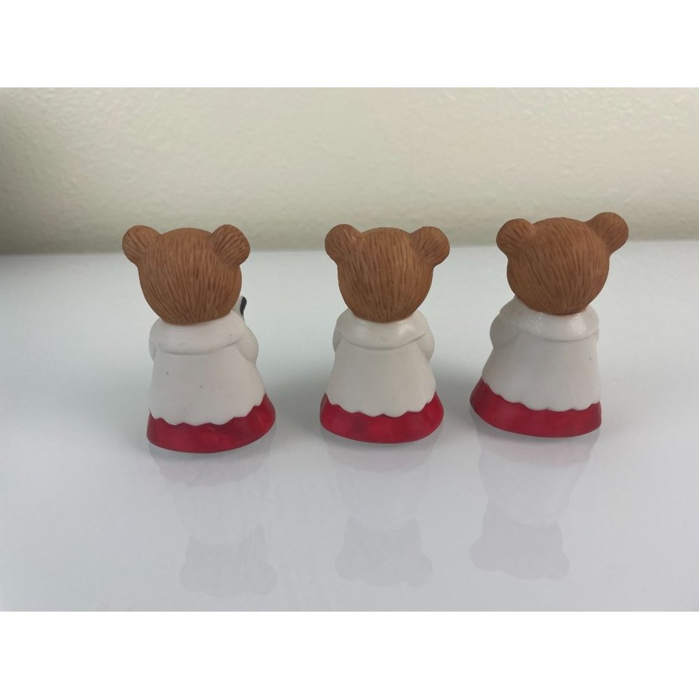 Set of 3 Homco Christmas Choir Robe Bears Ceramic Figures #5100, Holiday Decor - Picture 7 of 11